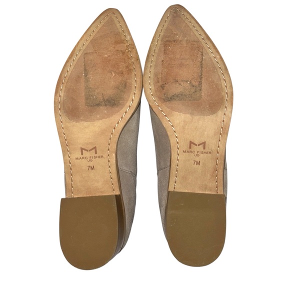 Marc Fisher Light Natural Suede Yolli Bootie - Picture 5 of 6